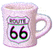 White Rte 66 Mug
